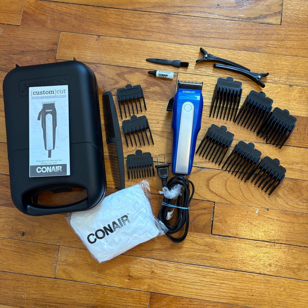 Conair Haircut Kit Blue Custom Cut HC114WVR Corded Set